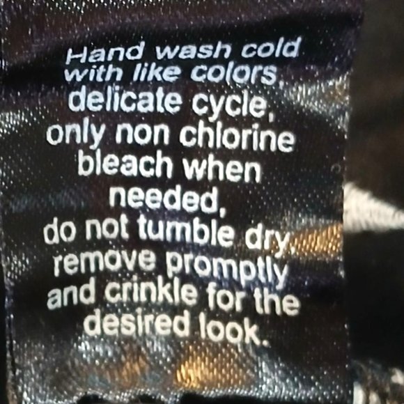 Cino Button Up Shirt Women Medium Black Long Sleeve Embroider Floral Cottagecore - Picture 6 of 6